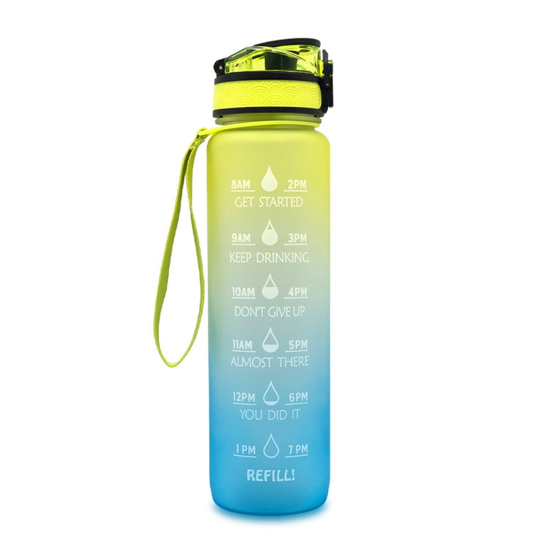 Sport Wasserflasche mit Trinkzeit-Markierung